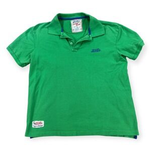 Vintage Pepsi Polo Shirt Men's Large Green Short Sleeve Pique Casual Preppy